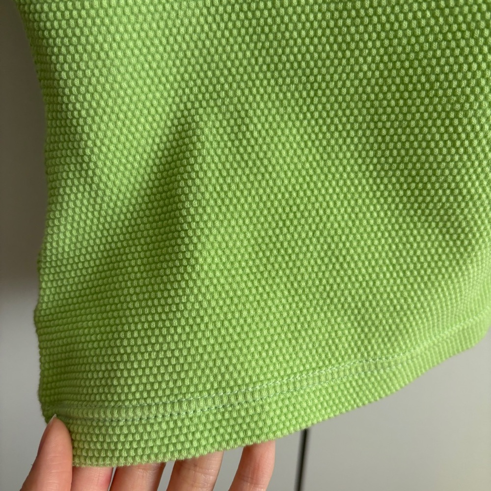Vintage Apple Green Waffle Crop Top - Picture 5 of 11